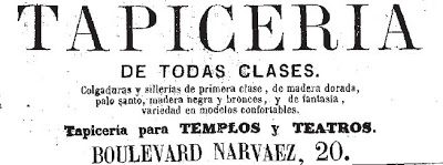 Anuncio de un comercio del barrio de Salamanca/ Foto: periódico 'La Época'