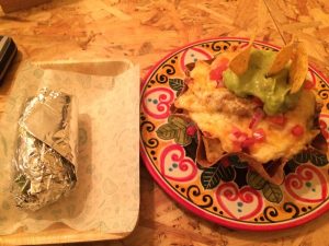 Burrito y nachos cherry /Laura Camacho