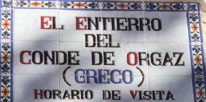 Portada de la entrada al cuadro del Greco, el Entierro del Conde de Orgaz/ Foto: A. M. Zaharía 