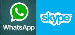Whatsapp y Skype ofrecen plataformas para realizar llamadas gratuitas. Foto propia.