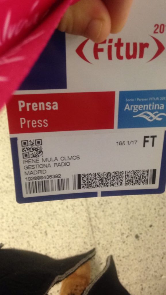 Acreditación de Fitur / Irene Mula Olmos
